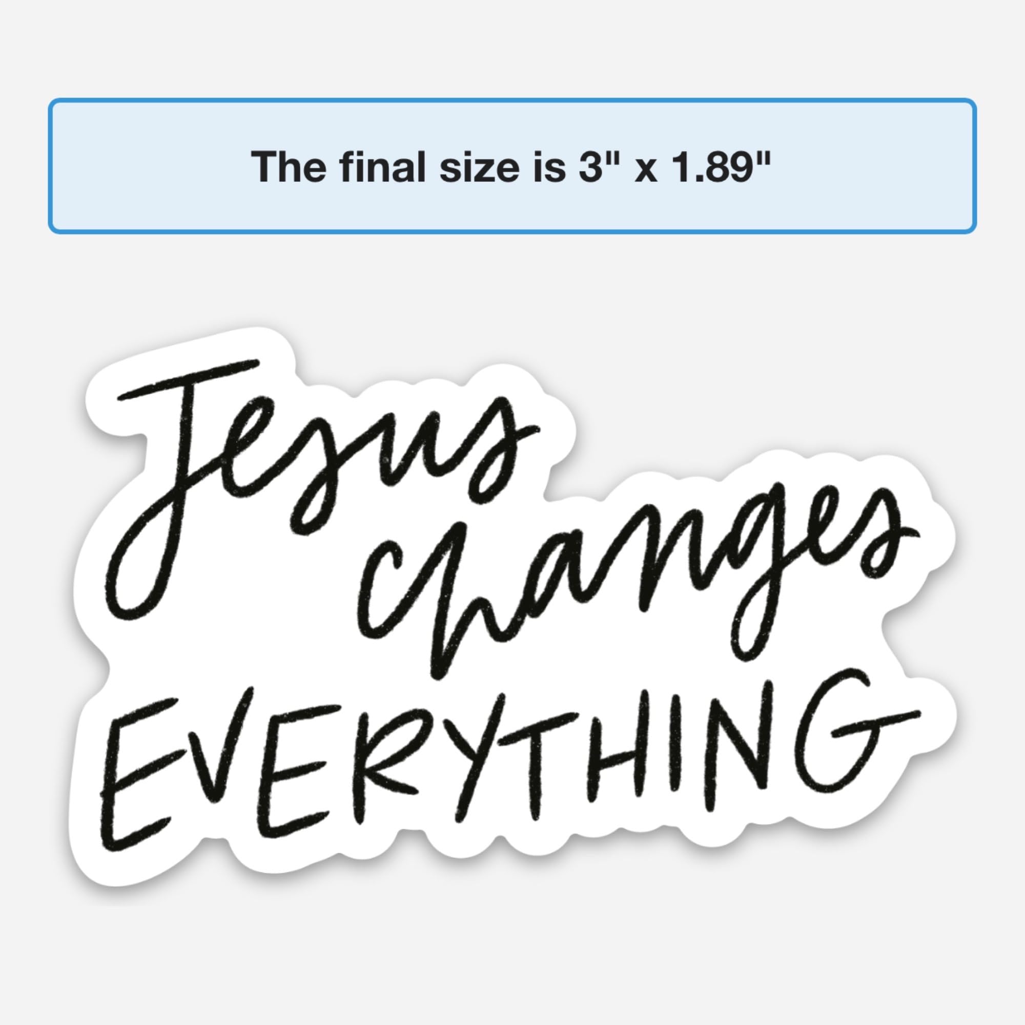 Faith based fridge magnet from Seattle maker Swaygirls 3x1.89 in