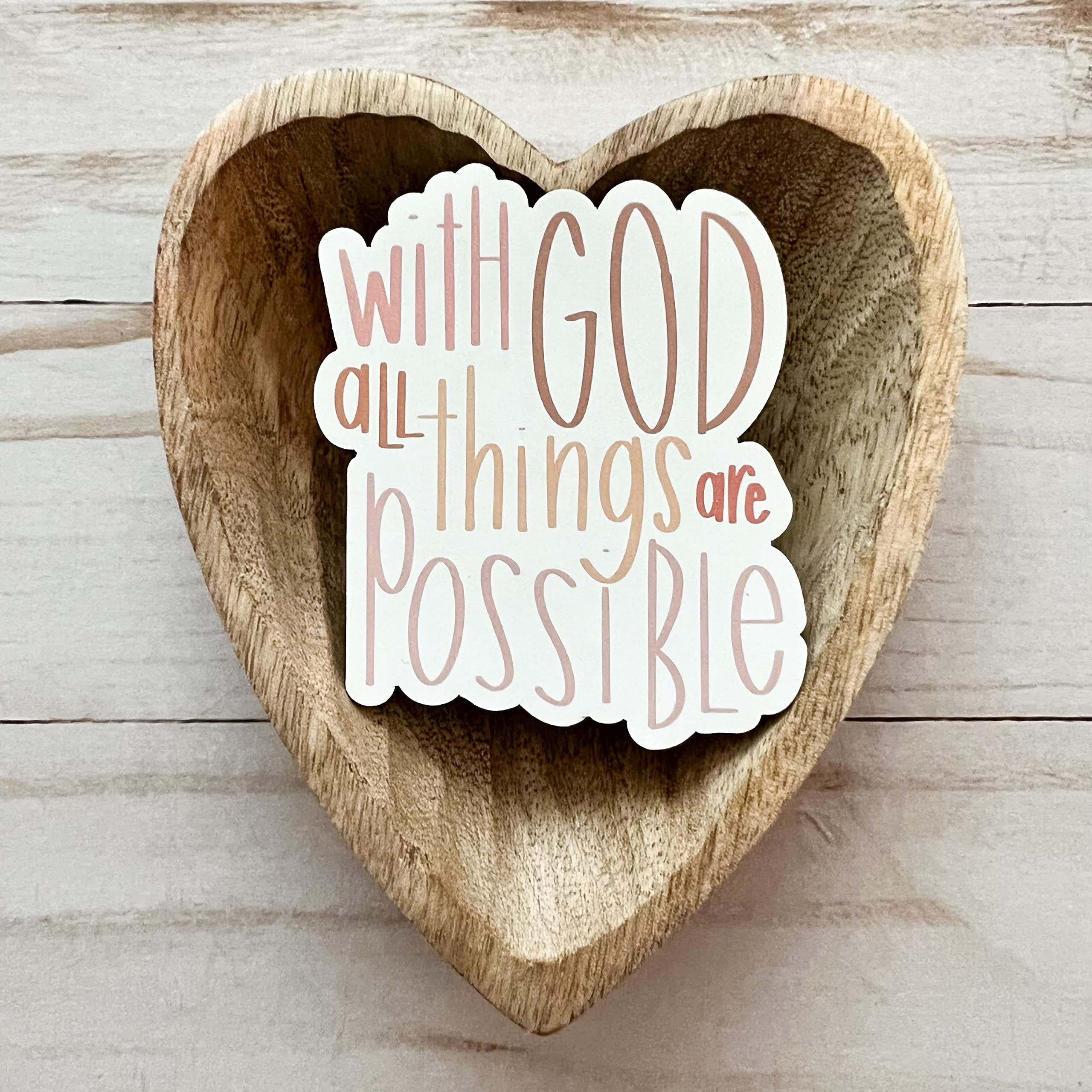 Vinyl laminated Bible verse magnet withstands water and sun