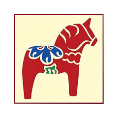 Swedish Dala Horse stencil template 6x7 by The Artful Stencil