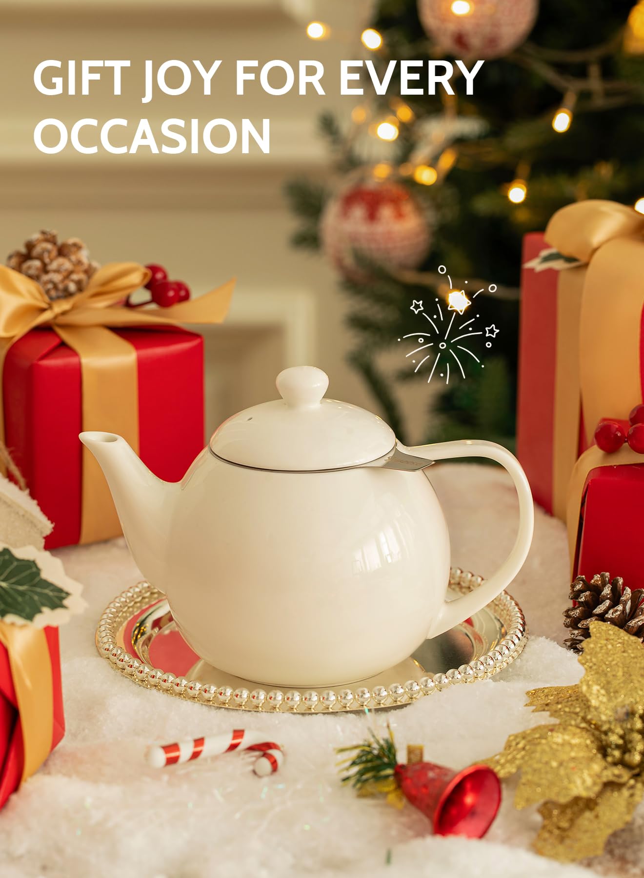 Removable infuser fits Sweese porcelain teapot 27 oz