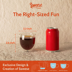 Mouth-blown borosilicate glass mug by Sweese