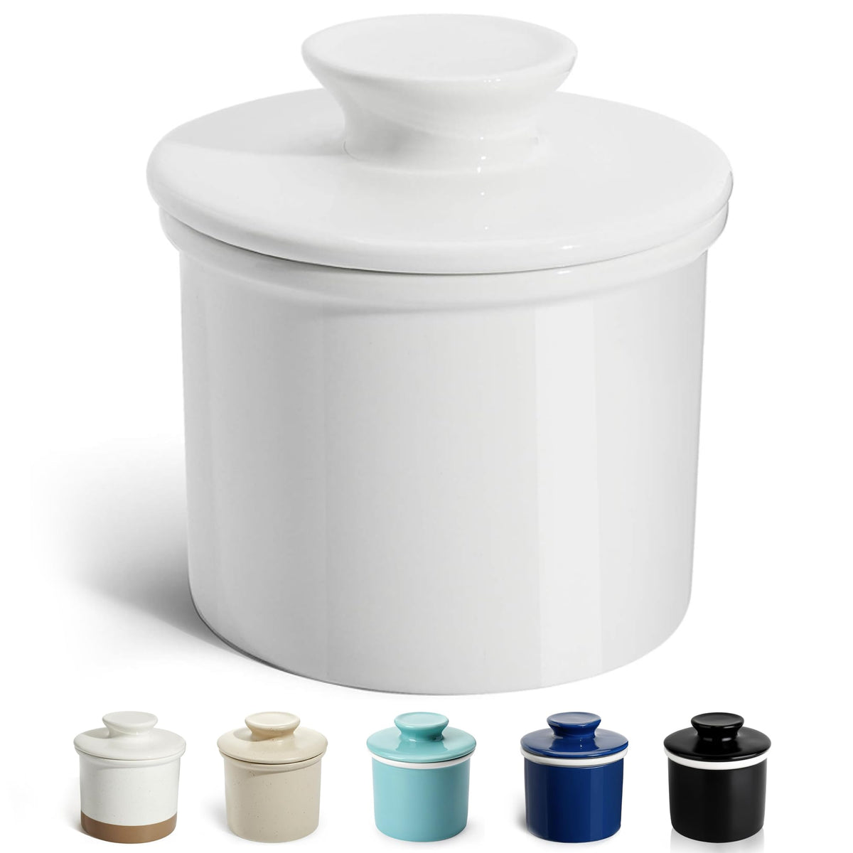 Sweese French Butter Dish on kitchen counter white