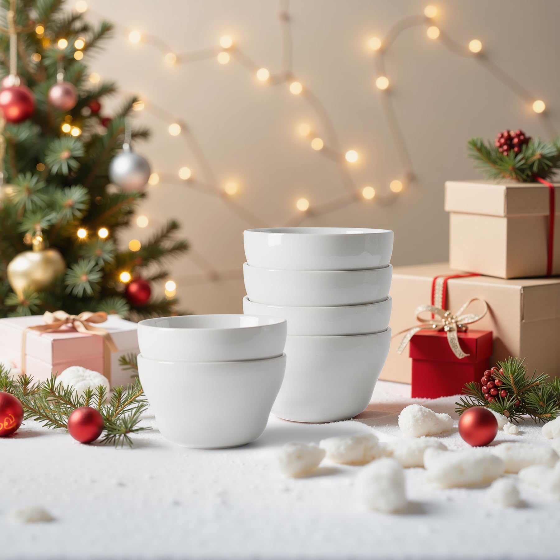 Porcelain bouillon cups by Sweese for small portions