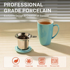 Lead-free glaze on Sweese porcelain tea mug