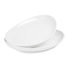 Sweese porcelain oval serving platters two-pack 14.5 inch size