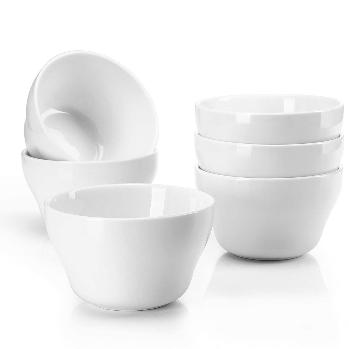Sweese porcelain bouillon cups set of 6 in white
