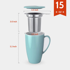 Sweese mug with infuser and lid interior