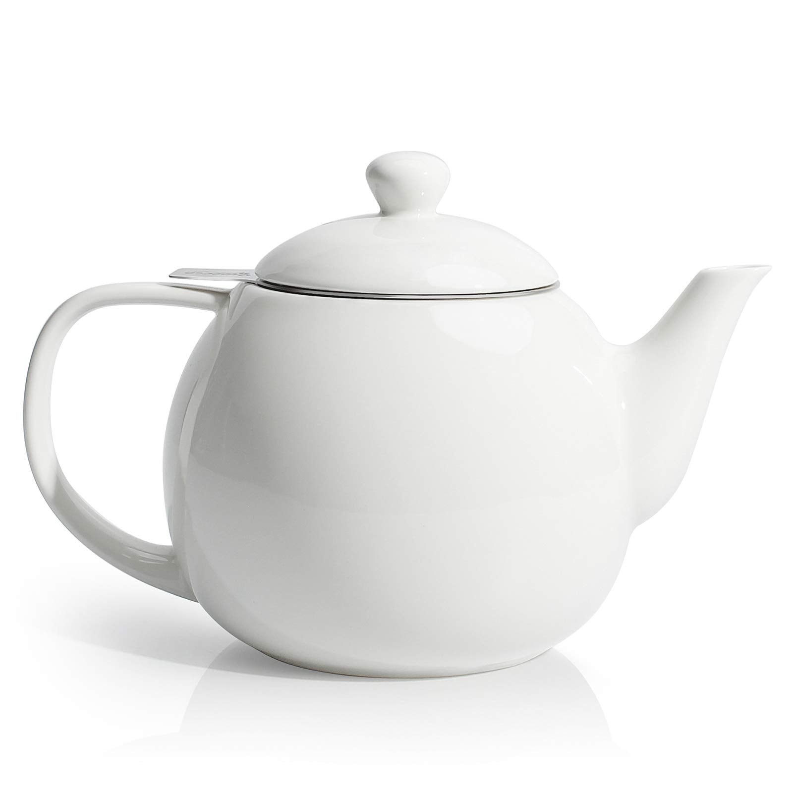 Sweese teapots for tea white 27 oz porcelain teapot with infuser