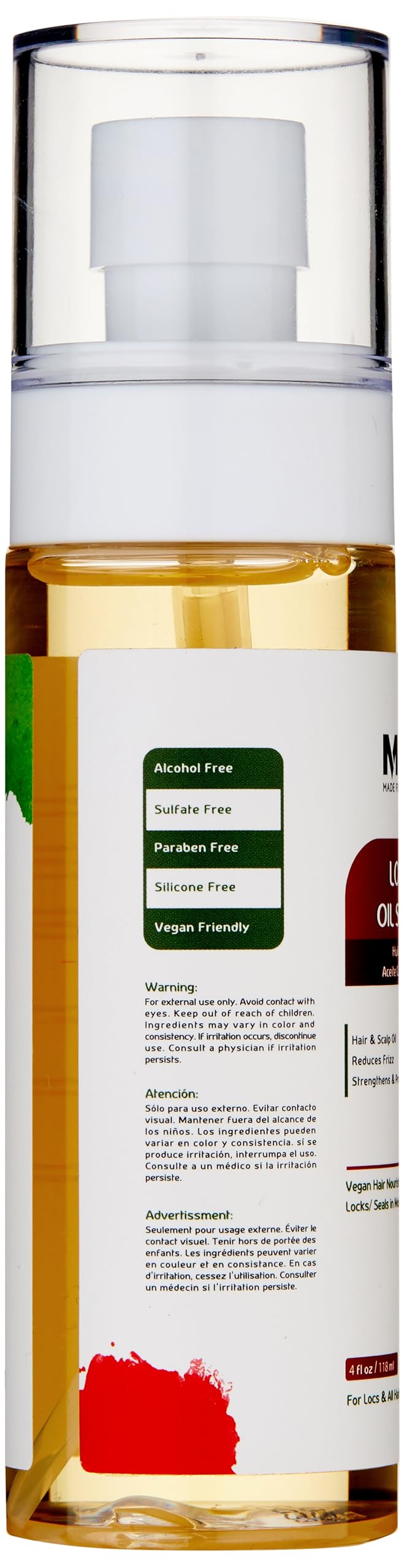 Sweet Almond Oil ingredient detail on Made For Locs spray