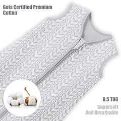 SWEET DOLPHIN sleep sack 0-6 months grey side view