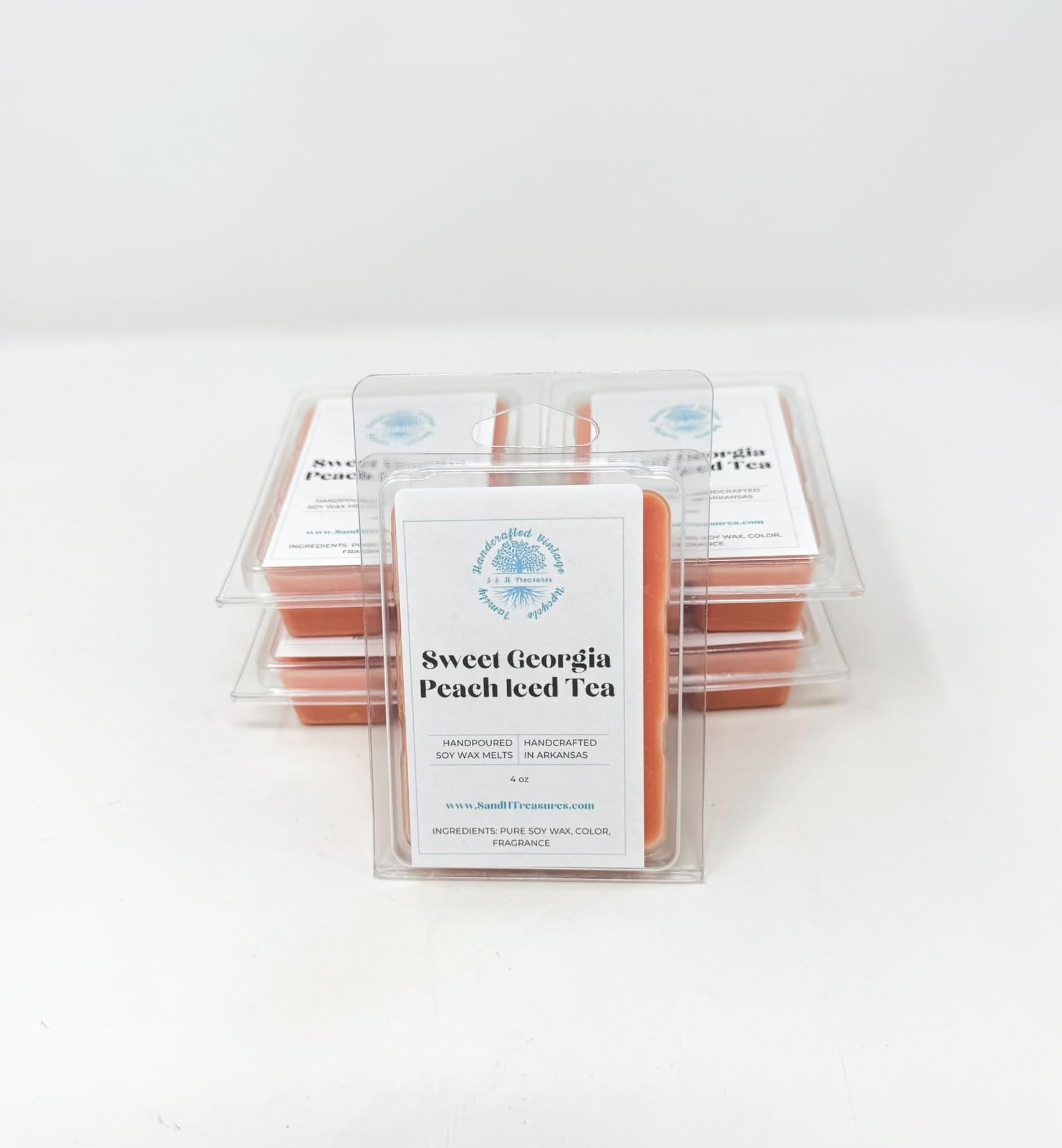 Sweet Georgia Peach Iced Tea fragrance wax melts close up shot