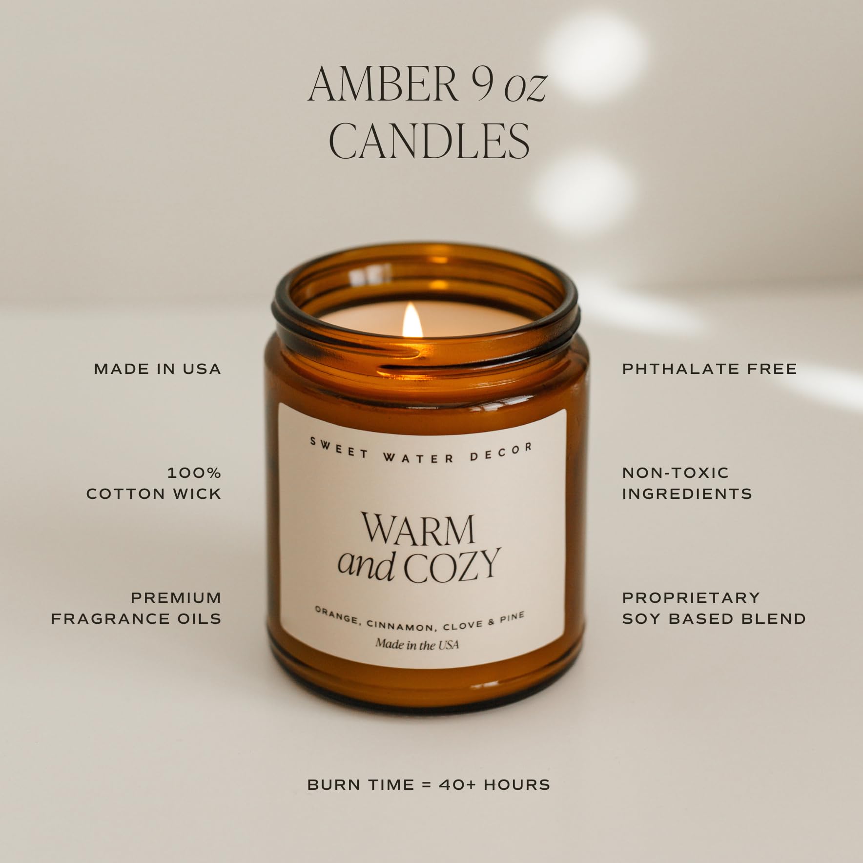 Non-toxic soy wax coffee candle by Sweet Water Decor