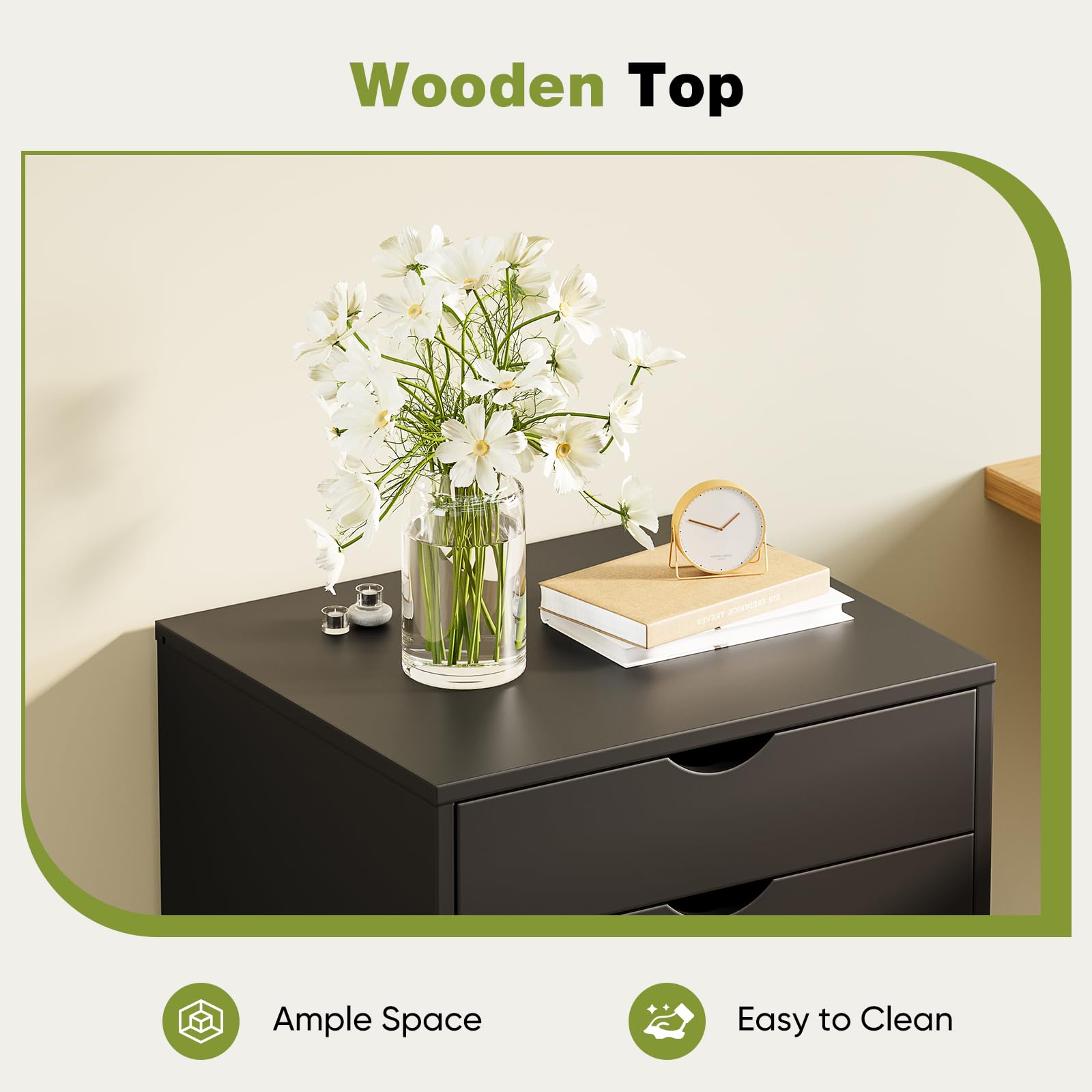 MDF board metal slides durable wheels on chest