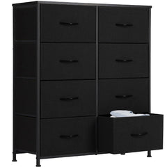 Sweetcrispy Dresser 8-drawer fabric storage tower with wood top