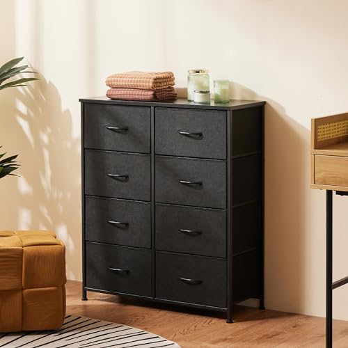 Dresser with steel frame for bedroom and living room