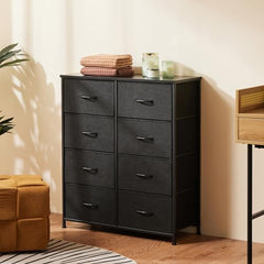 Dresser with steel frame for bedroom and living room