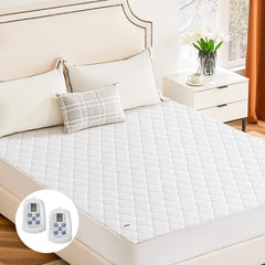 Sweetcrispy heated mattress pad queen size front view