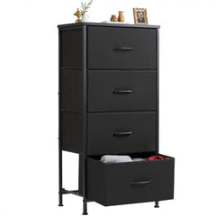 Sweetcrispy nightstand with fabric drawers