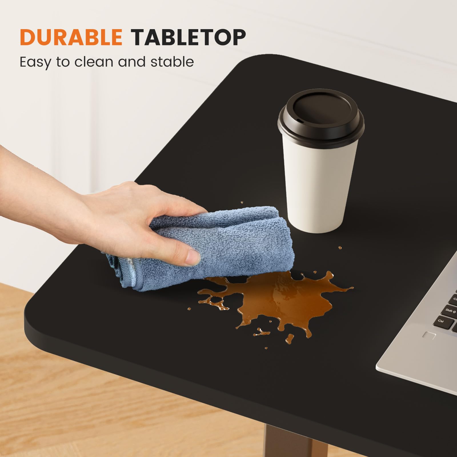 Sweetcrispy Overbed Table durable frame and materials