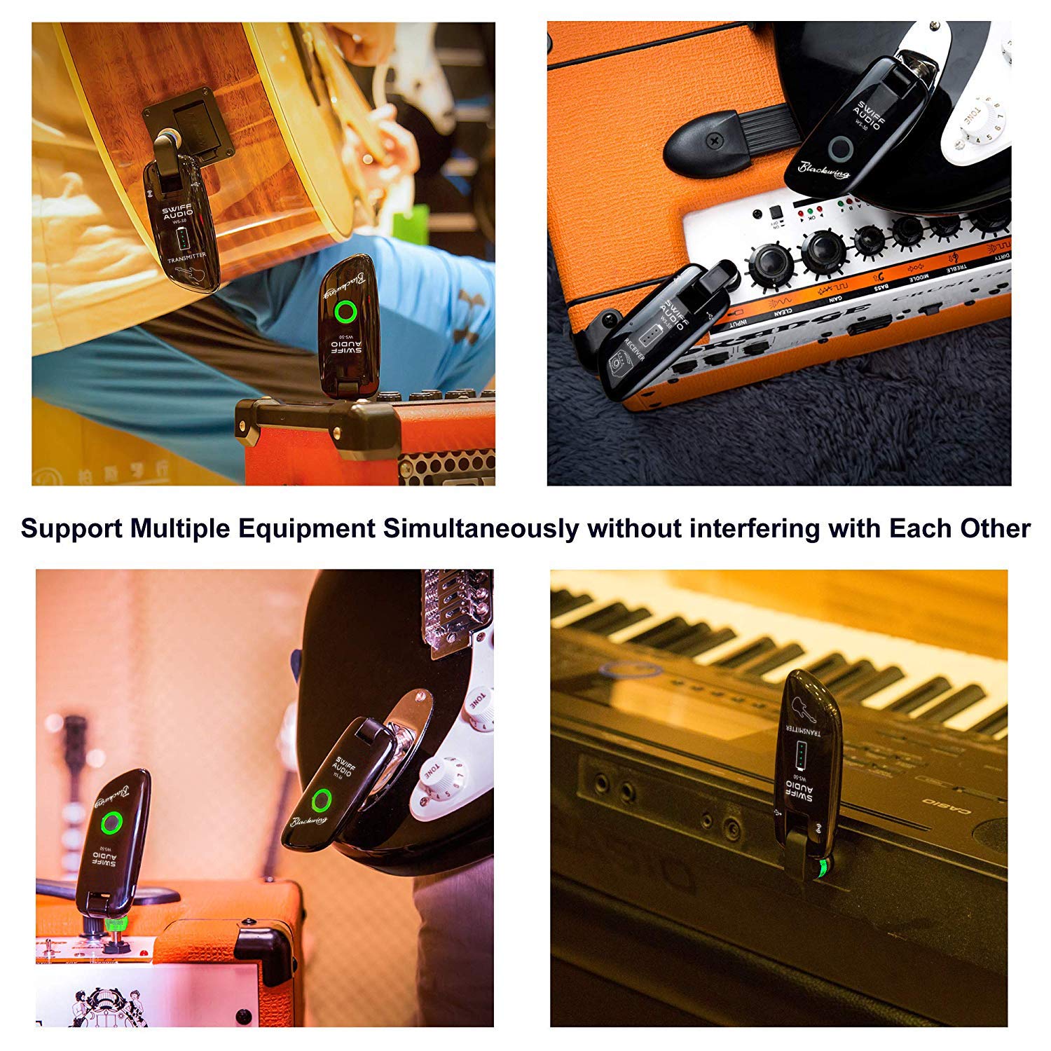 6.35mm jack compatibility for SWIFF guitar system