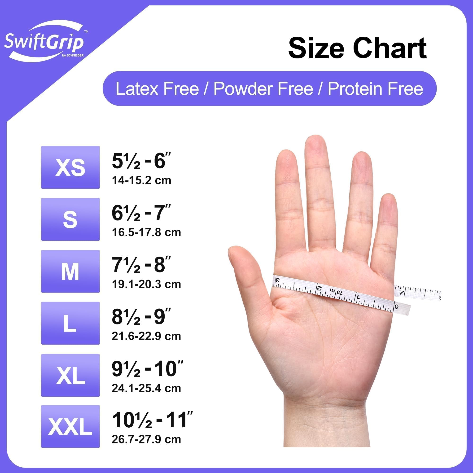 SwiftGrip color-coded sizes from small to XL image
