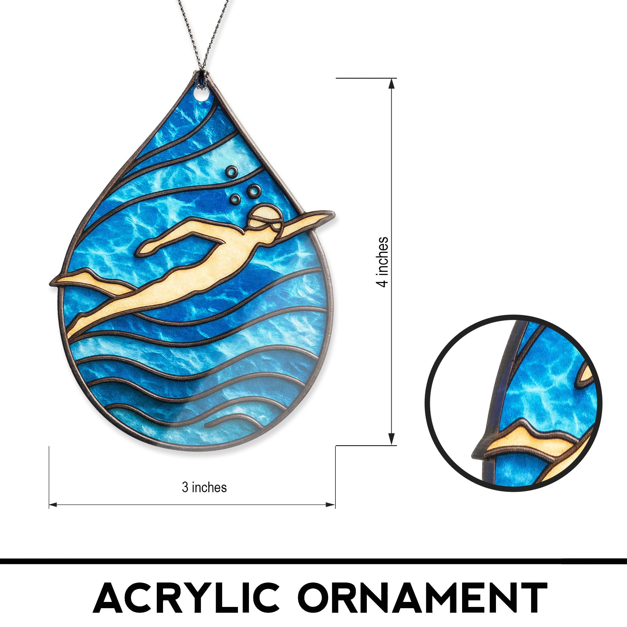 Swimmer Ornament athlete christmas decor image