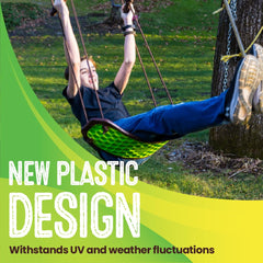 Outdoor swing supporting up to 200 lbs in backyard