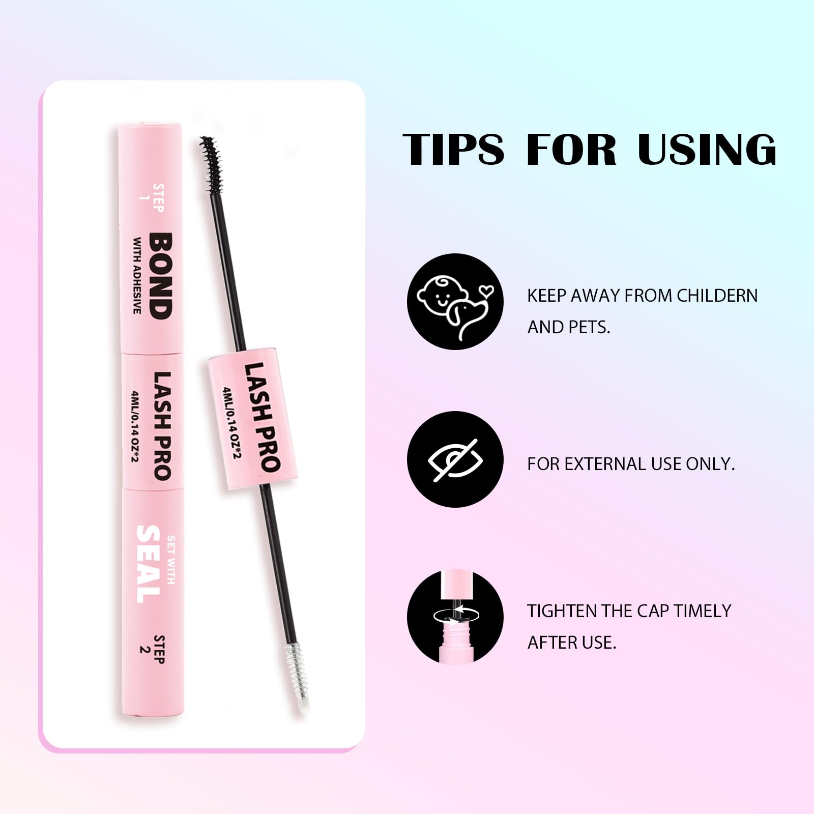 Non-irritating glue for DIY lash cluster kit for sensitive eyes