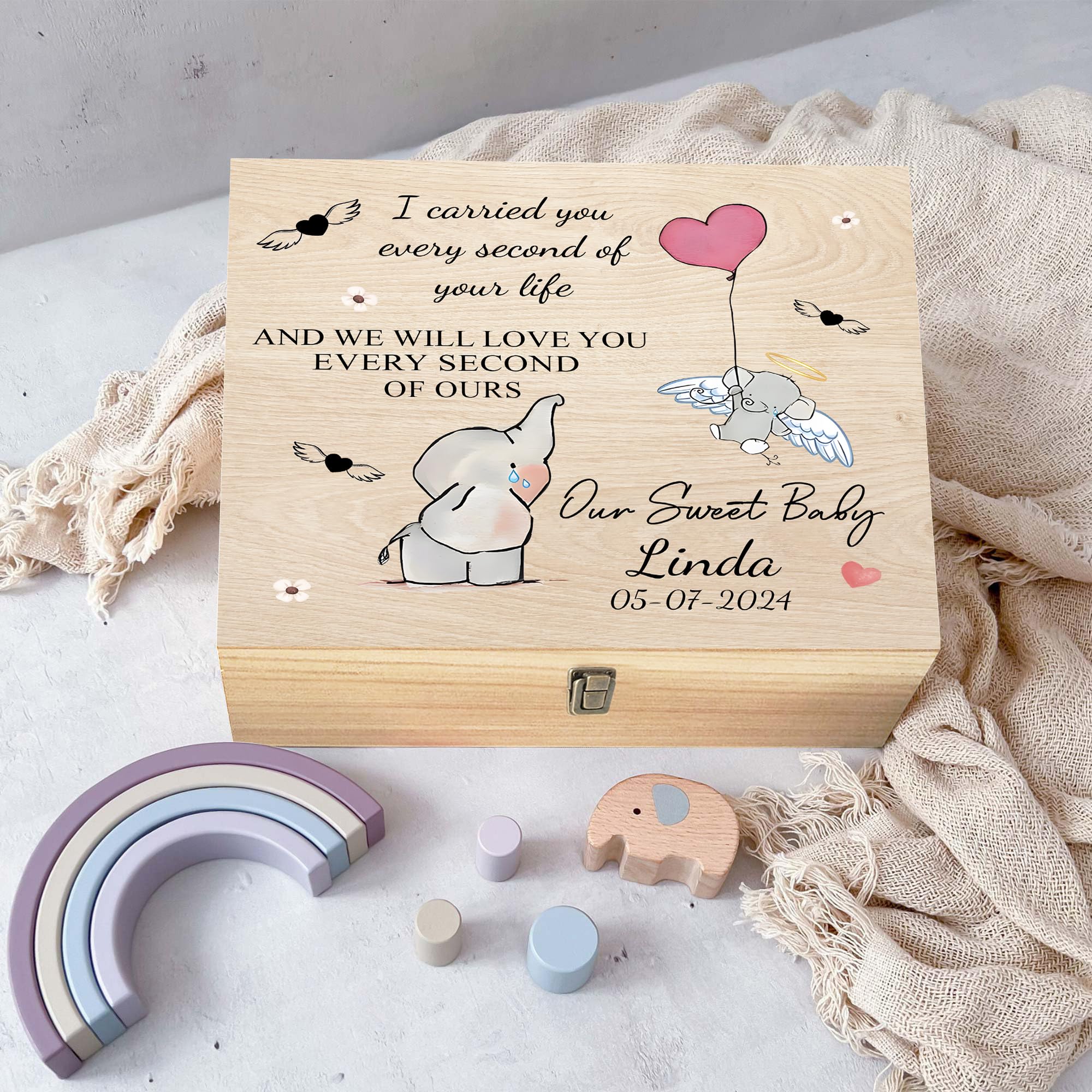 Sympathy gift memory box for grieving mothers
