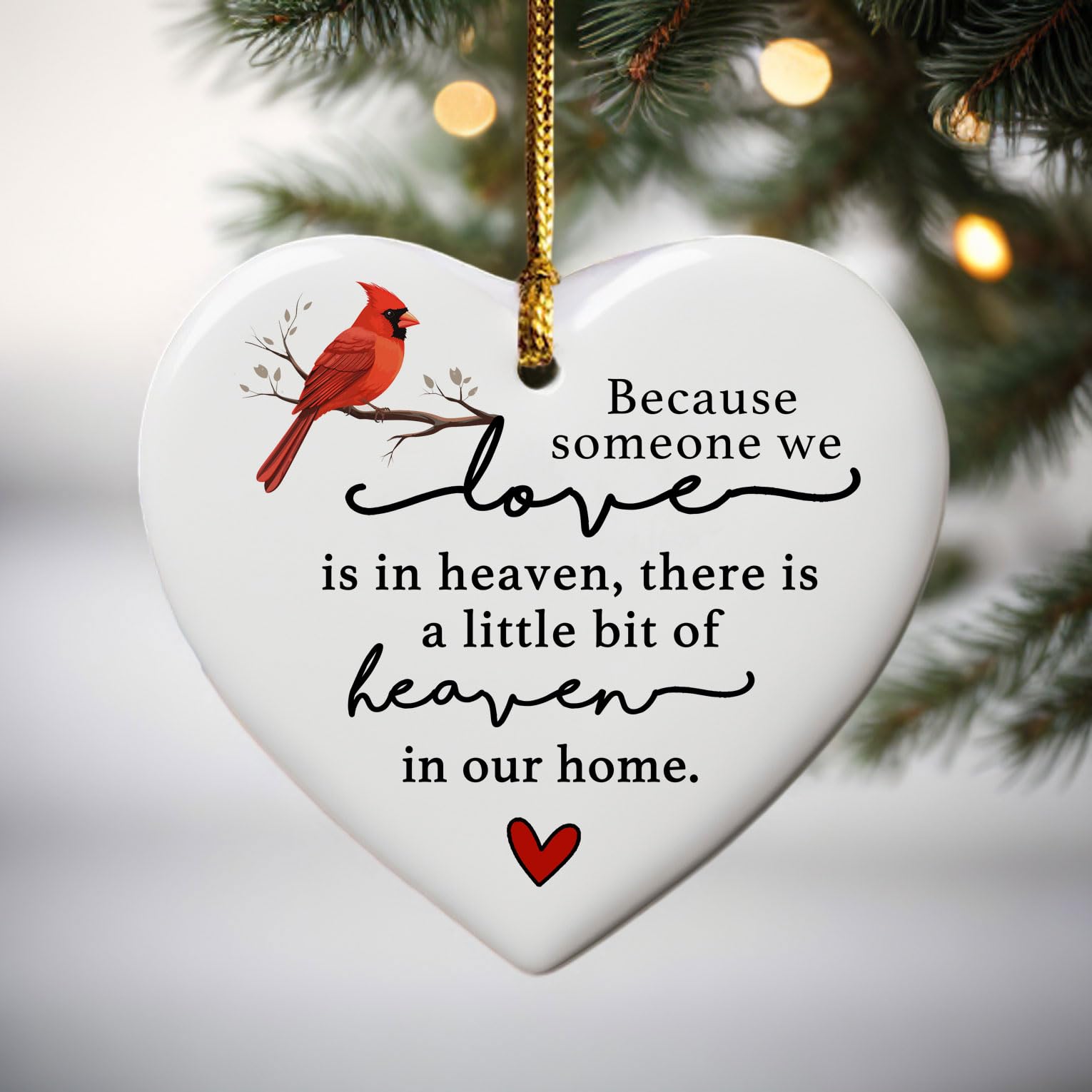 Sympathy hanging decoration for Christmas tree or display