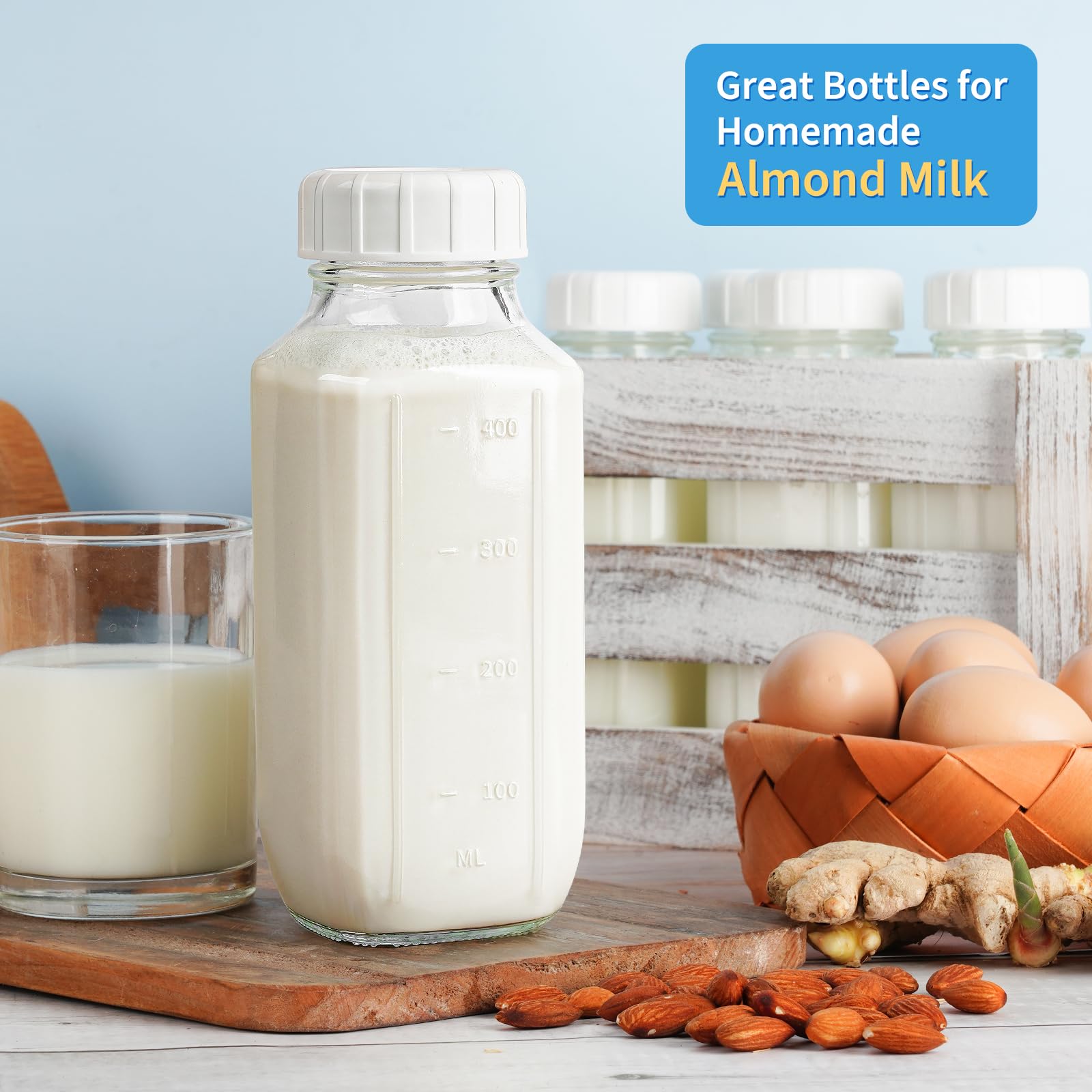 Food-grade glass bottle set for juice and beverages