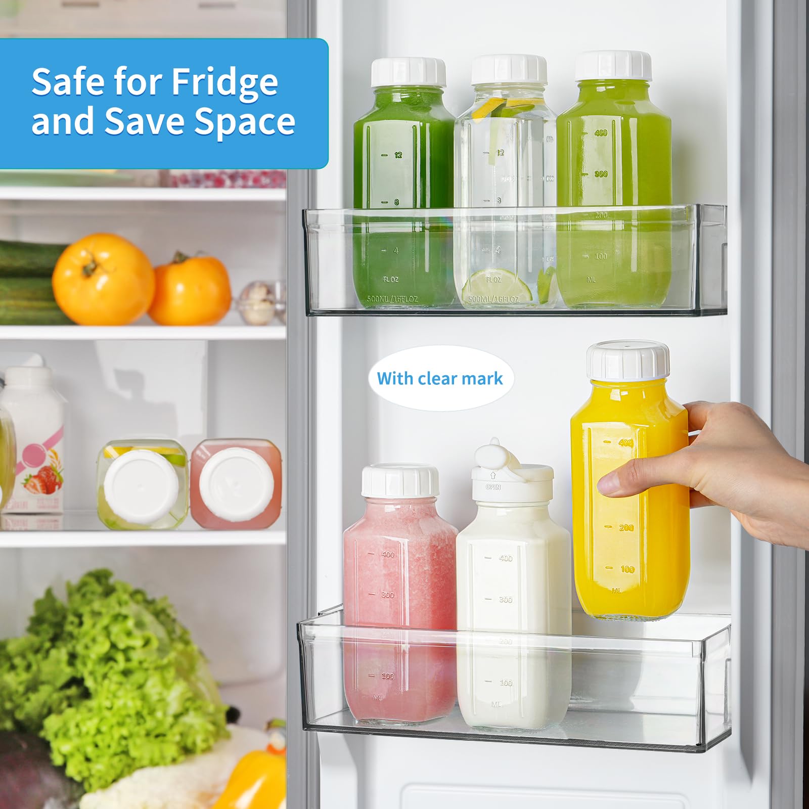 Two pour spouts and two extra lids included with Syntic bottles