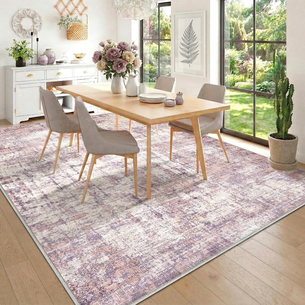 Abstract coastal modern styling rug by Syrlfar