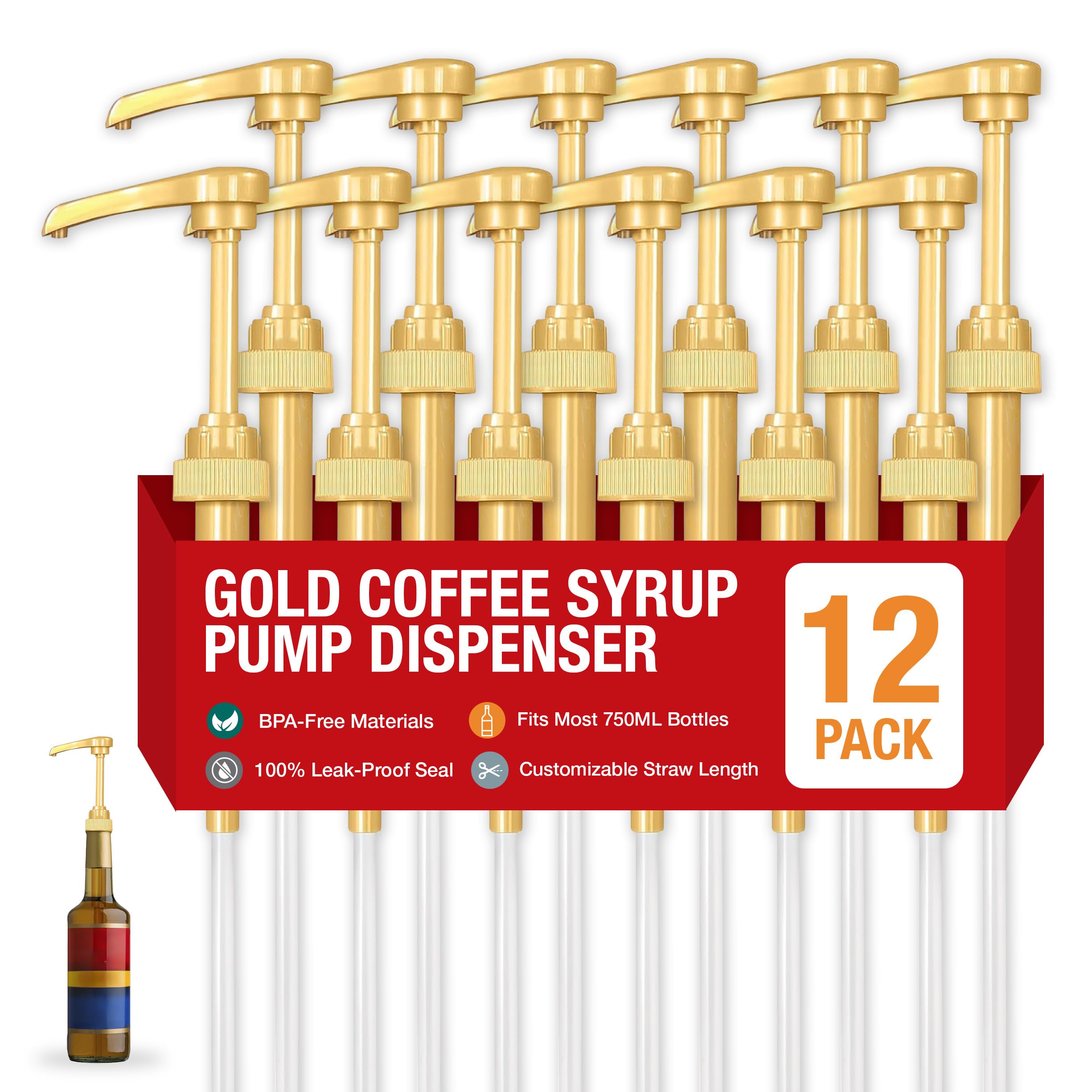 syrup pump for 750ml torani-davinci-skinny gold