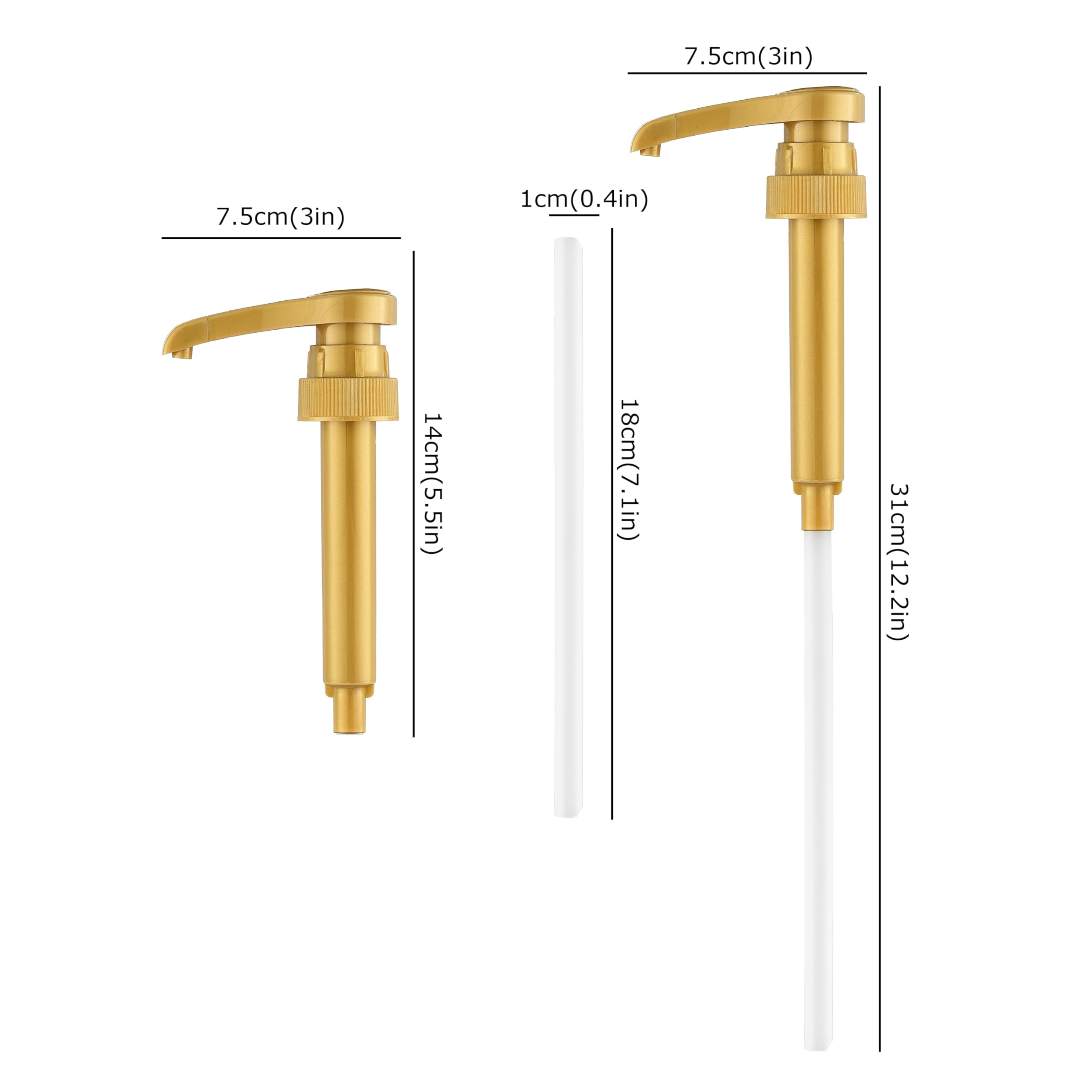 Torani DaVinci compatible syrup pump with cap