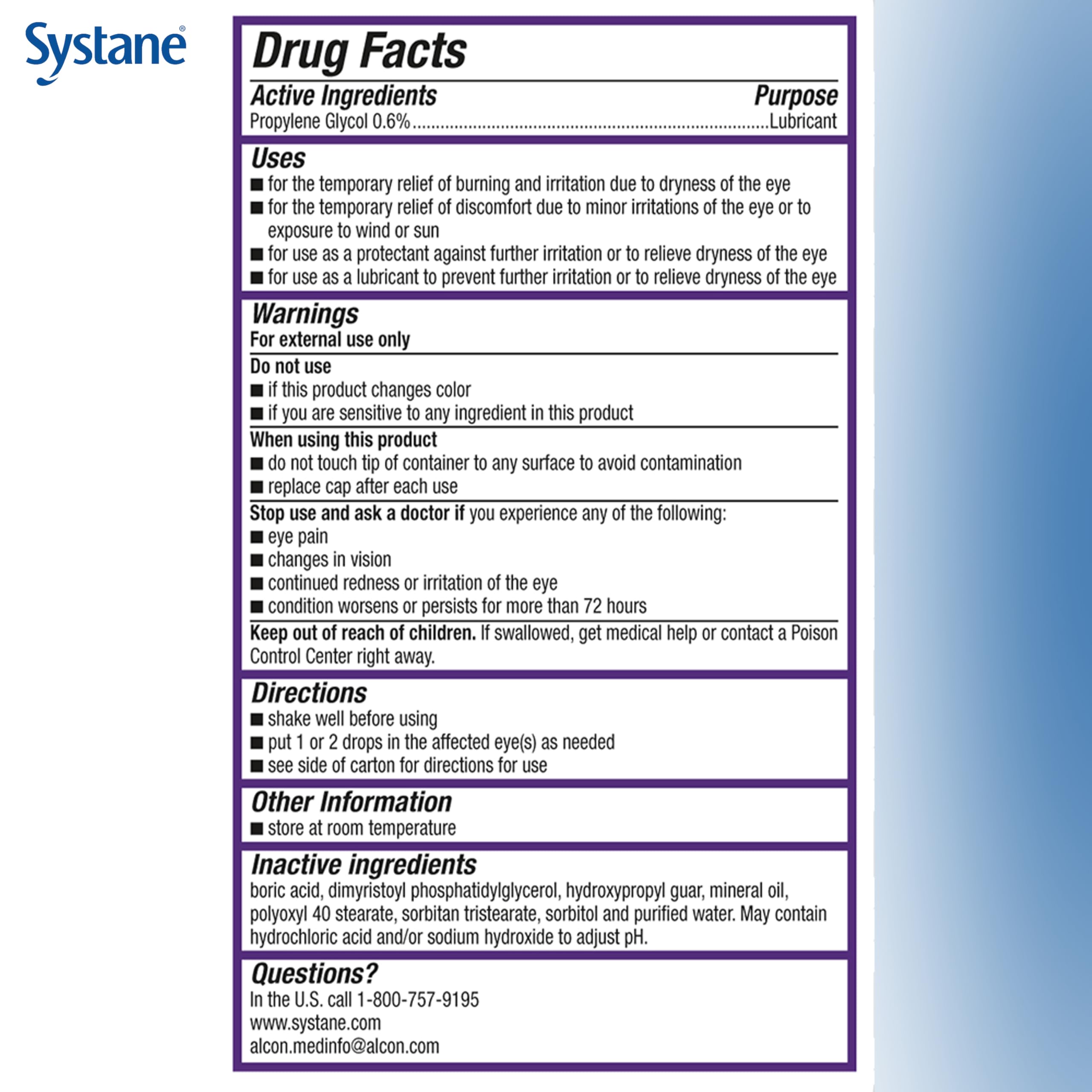 Systane COMPLETE Preservative-Free Lubricating Dry Eye Drops 0.34 Fl Oz packaging