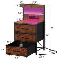 szlhanjz nightstands type-c charging station with usb ports and outlets