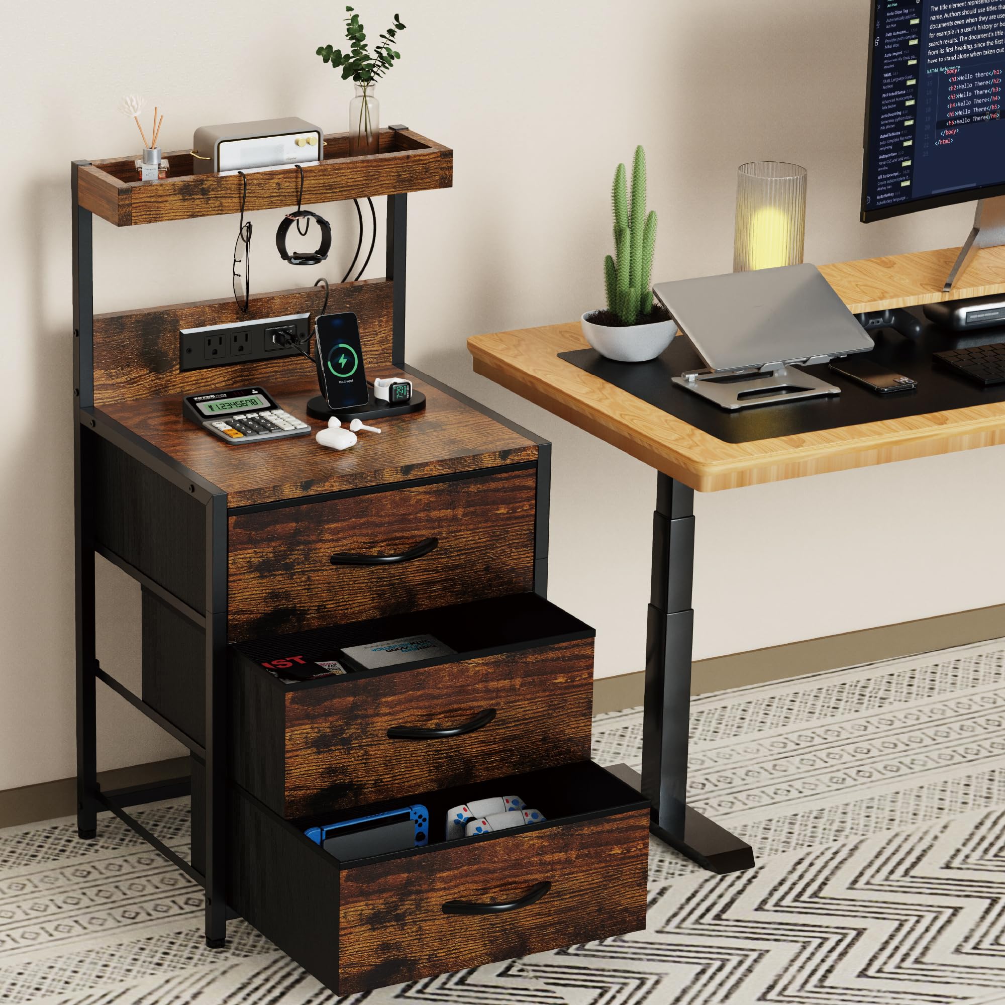 szlhanjz nightstands easy assembly with instructions and tools