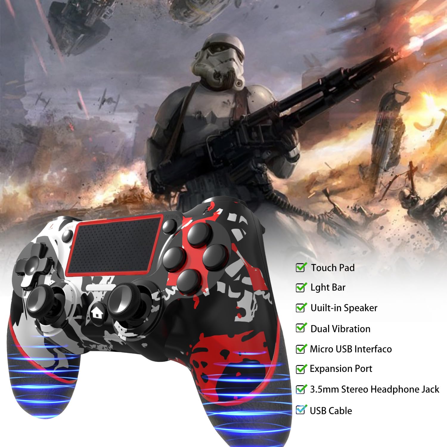 Ergonomic design SZYUYU PS4 controller
