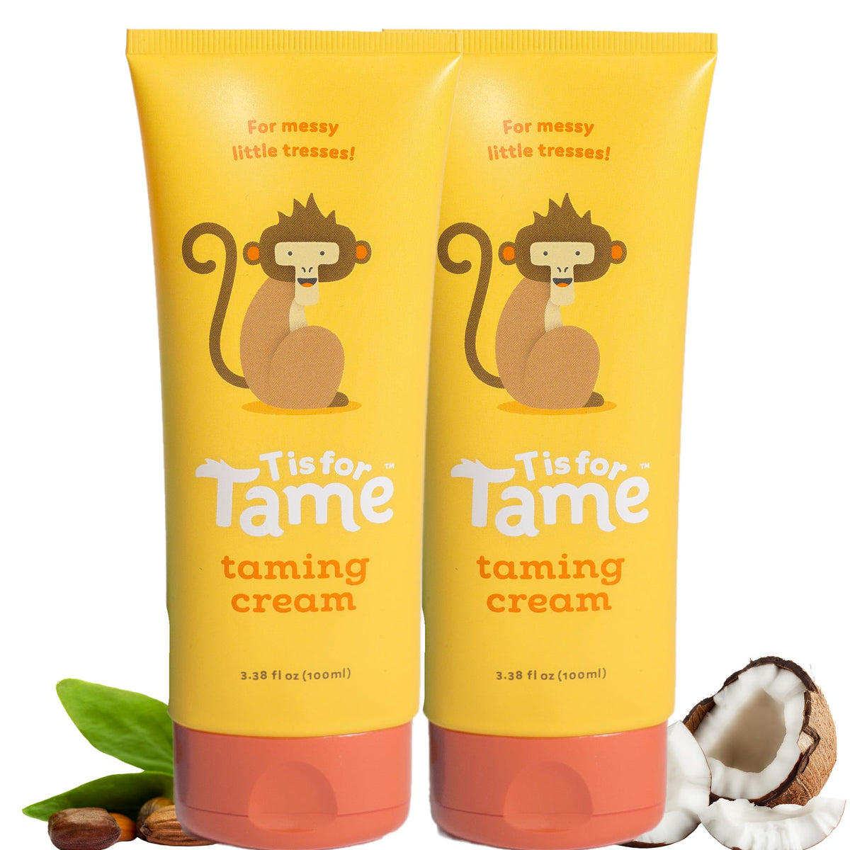 T is for Tame Kids Hair Taming Cream 2-pack bottle on shelf
