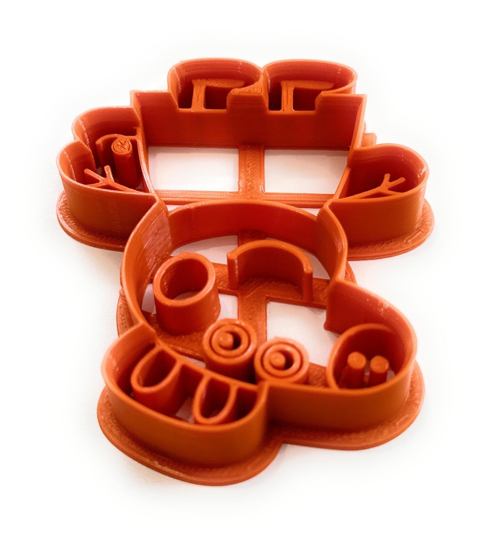 Safe plastic Pepa Pig cookie cutter with rounded edges