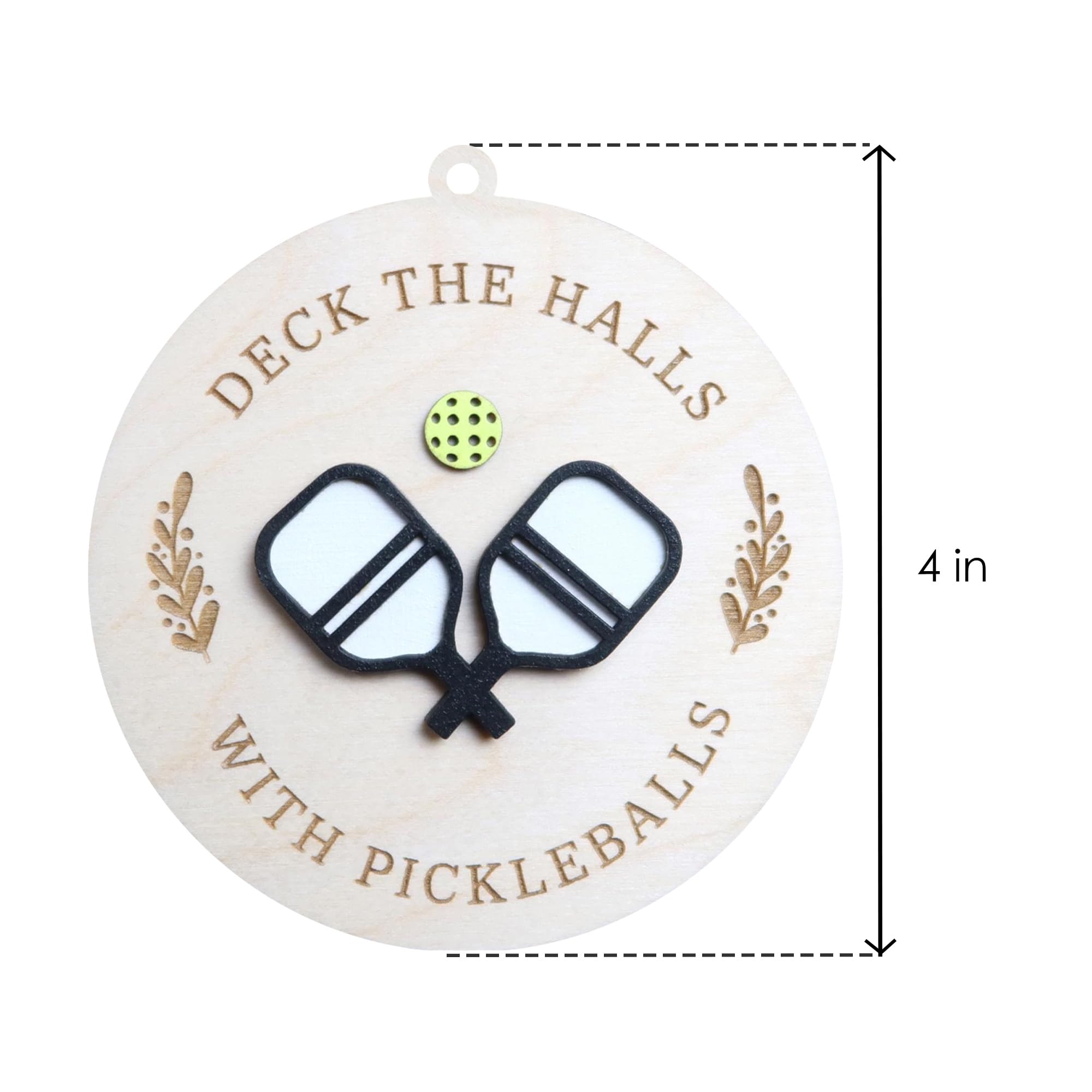 crossed paddles pickleball ornament ta05-1 design