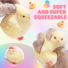 Six chick toys in transparent PVC bag packaging