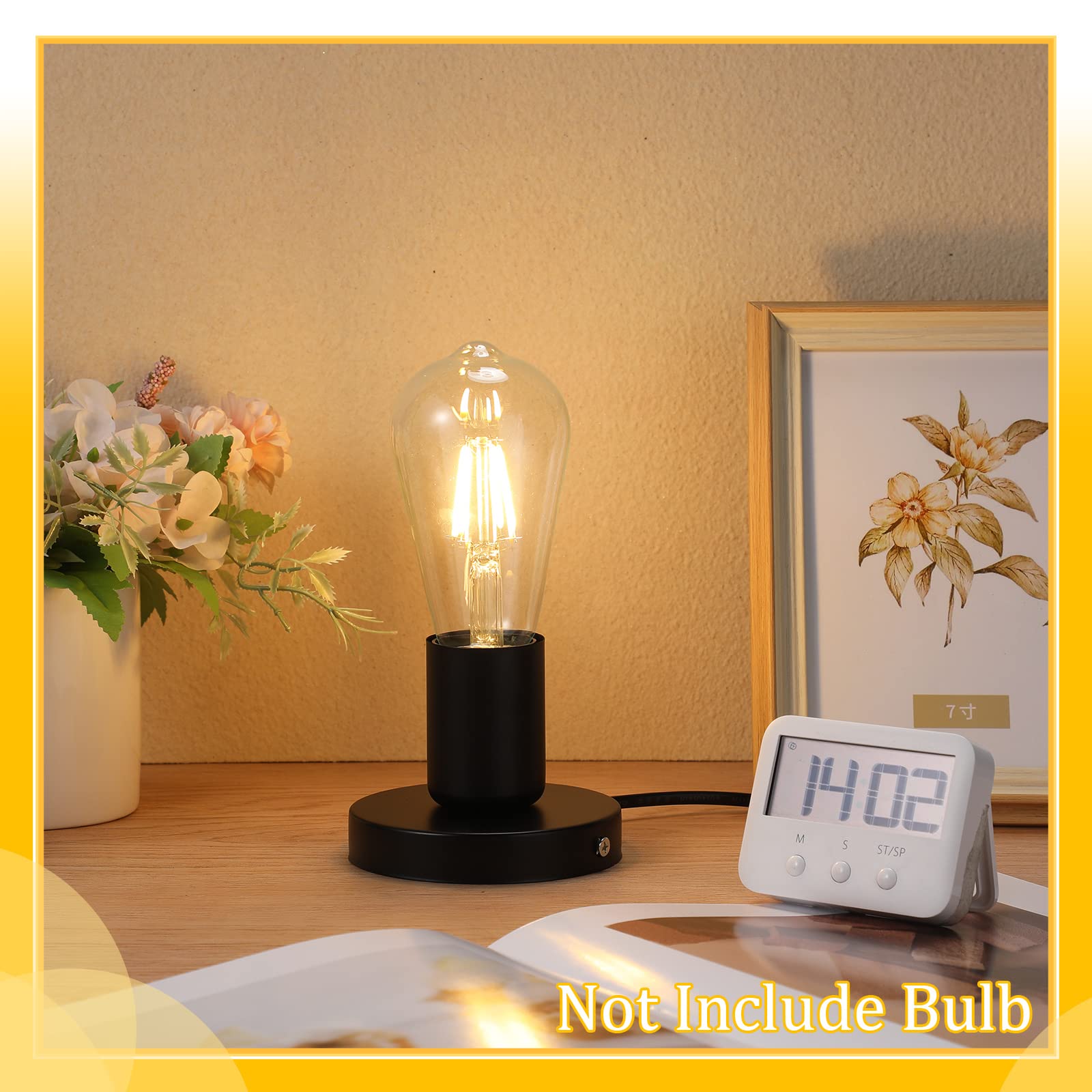 Black aluminum lamp base set for decor
