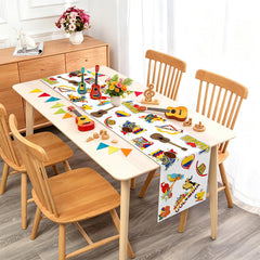 Table runner for long dining table kitchen fireplace decor