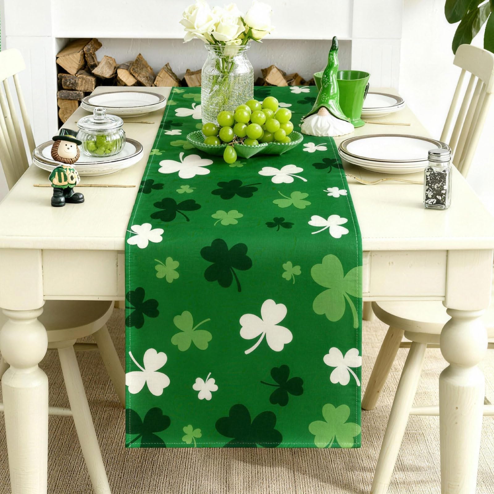 Premium linen table runner colorfast and non-toxic for indoor use