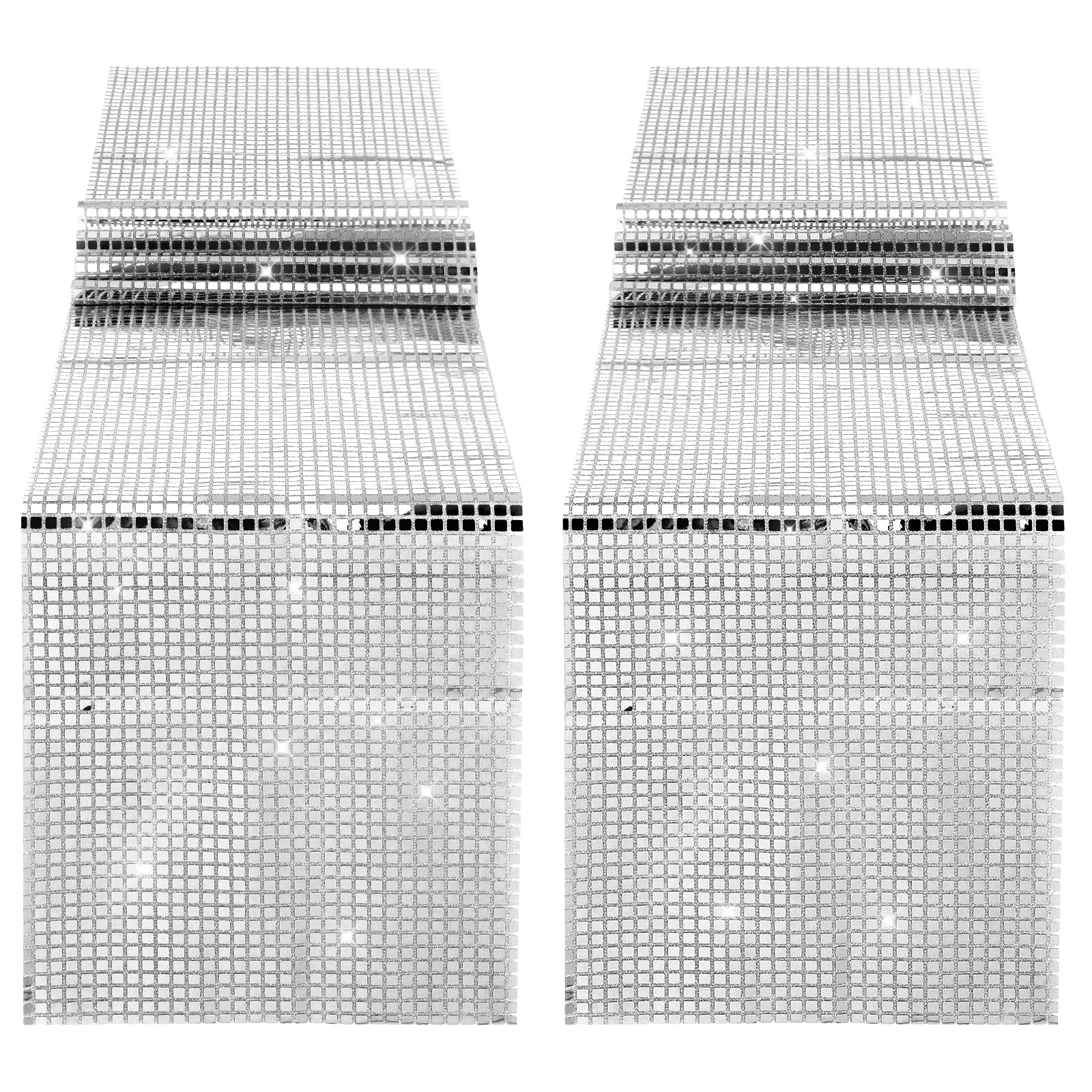 Table runners disco silver 2 pack
