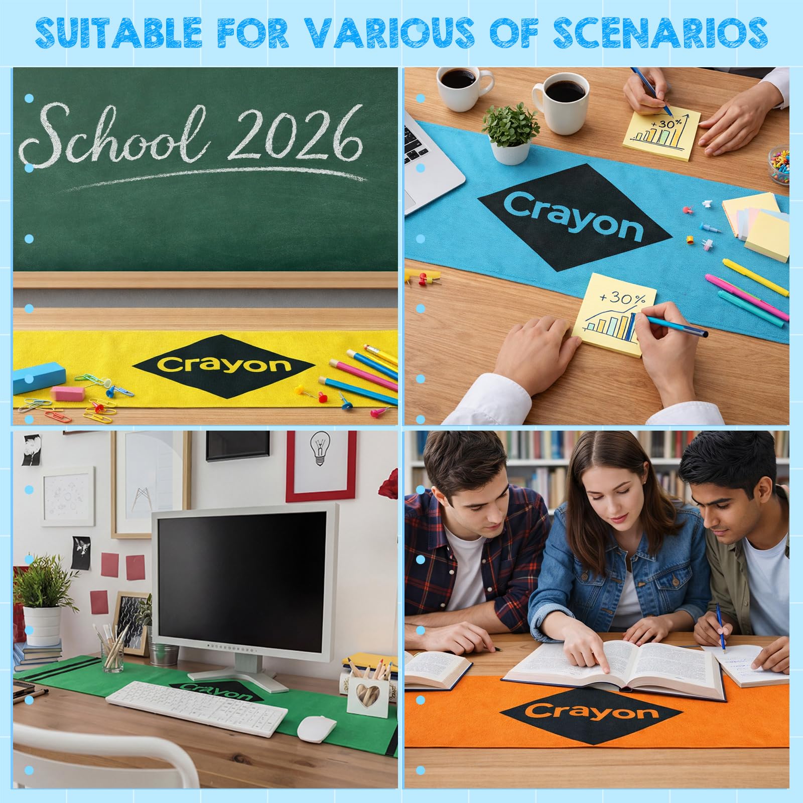 table runners pack 6 for school gatherings 72x13 inches