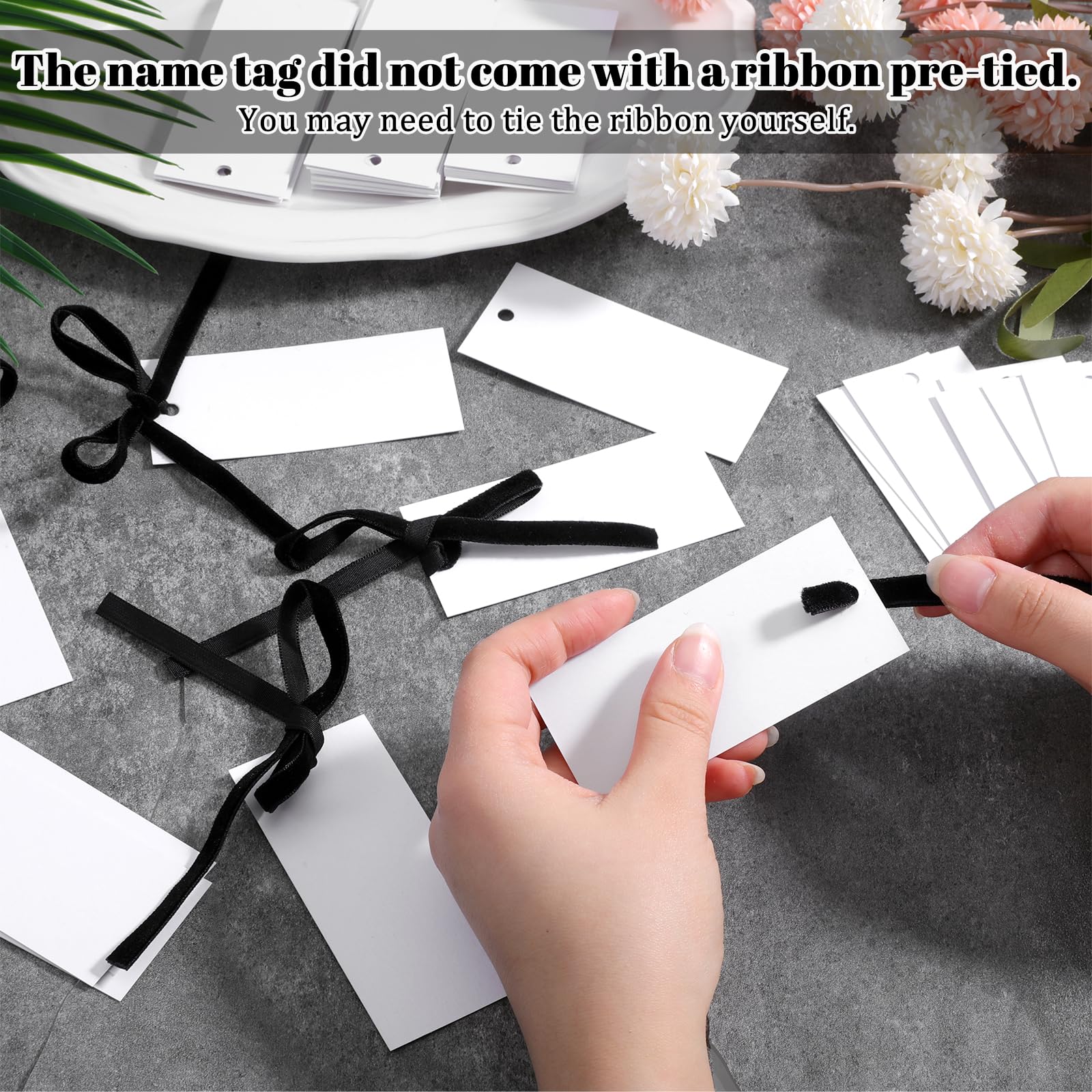 Paper and polyester materials used in place cards