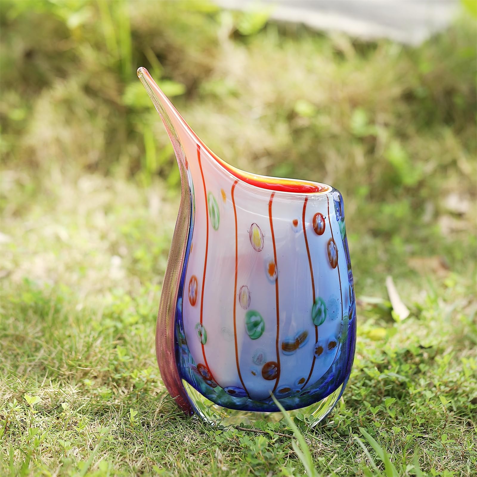 Tabletop Murano glass vase decorative accent